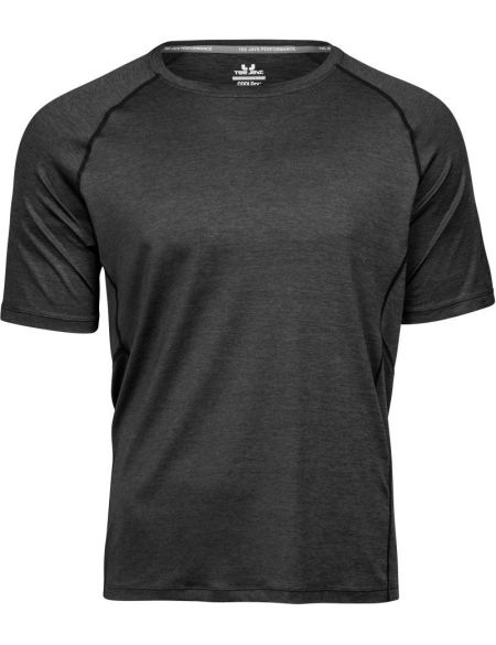Herren-Sport-T-Shirt Tee Jays 7020 schwarz meliert
