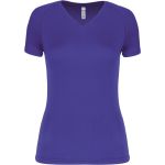 Damen-Sport-T-Shirt mit V-Ausschnitt Kariban ProAct PA477 violett