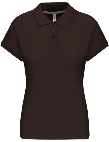 Damen-Piqué-Poloshirt Kariban K242 Schokolade