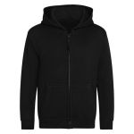 Kinder-Sweatshirt mit Kapuze Just Hoods Kids Zoodie AWJH0050J tiefschwarz