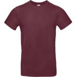 T-Shirt aus schwerer Baumwolle E190 Burgunderrot